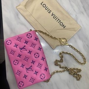 Louis vuitton coussin pochette monogram embossed lambskin